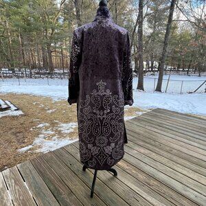 *Sold Out* Understated Leather x Free People Deep Purple Studded Velvet Duster